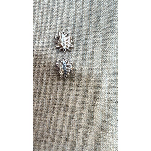 Lagos Two-Tone North Star Diamond Earrings - 18K and Sterling Silver - Picture 5 of 8